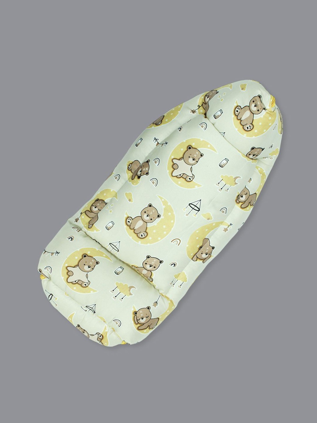 

Born Babies Kids Printed Cotton Carry Bed Cum Sleeping Bag, Beige