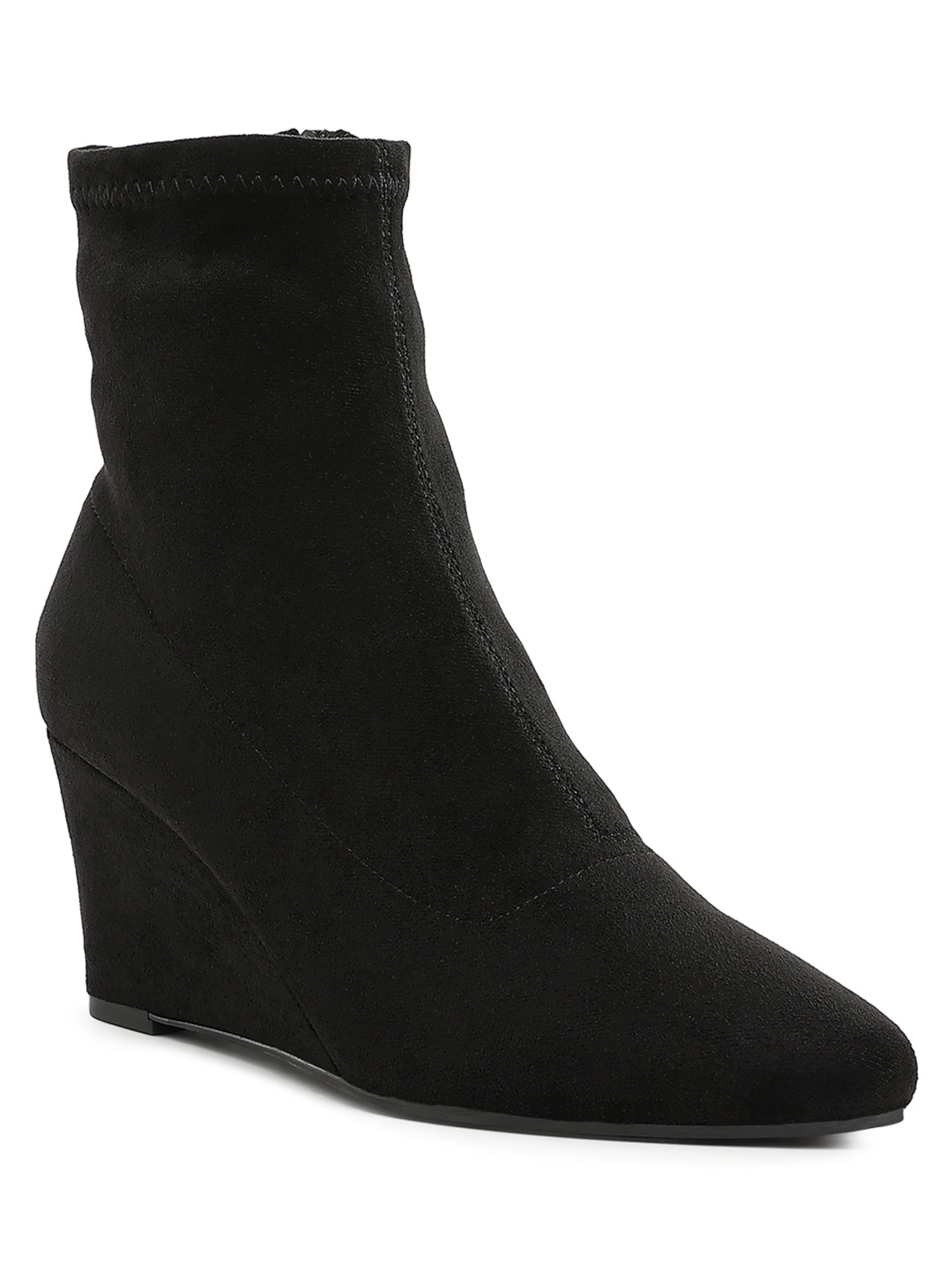 

London Rag Women Casual Platform-Heeled Regular Boots, Black