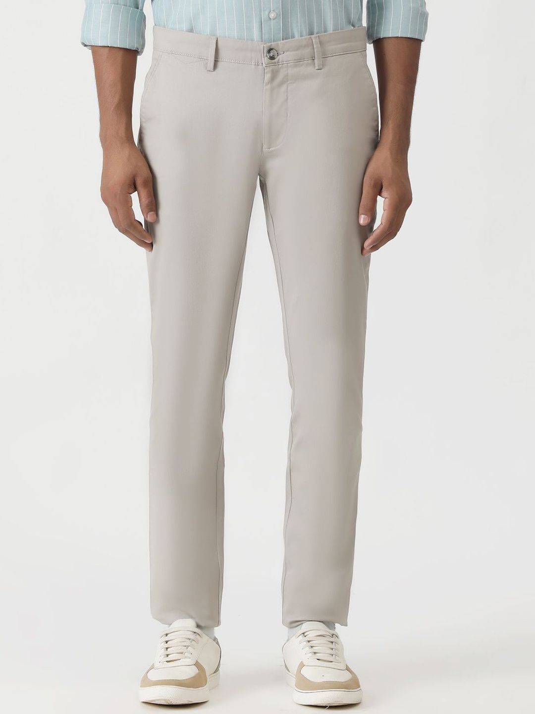 

Greenfibre Men Slim Fit Regular Trousers, Grey