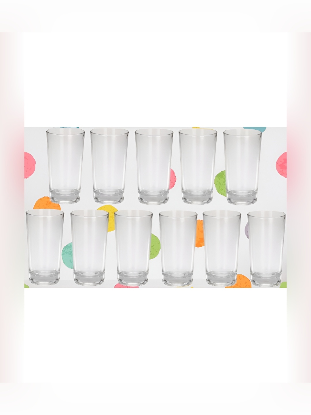 

SOMIL Transparent 11 Pieces Dishwasher Safe Water Glasses 250 ml