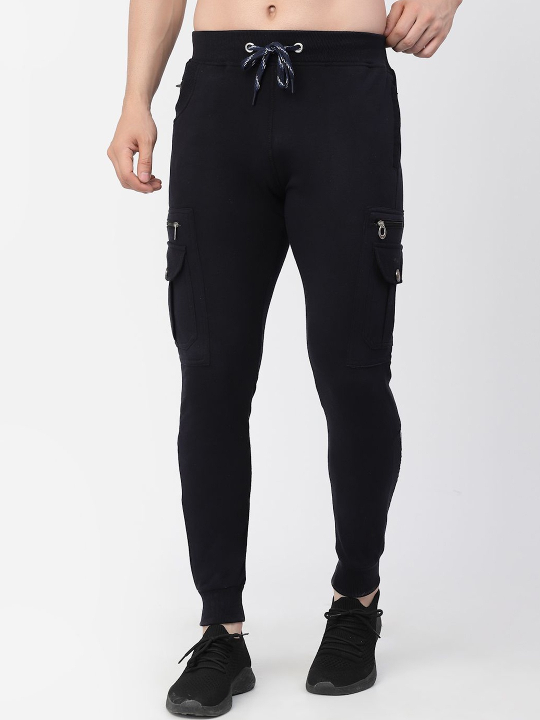 

UZARUS Men Mid-Rise Regular Fit Joggers, Navy blue