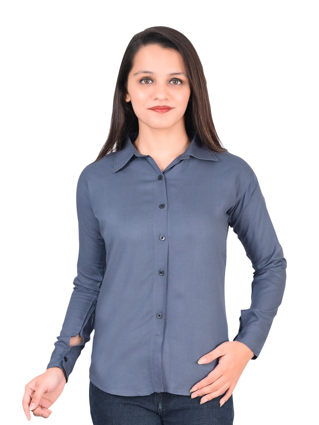 

SNIFFY Girls Opaque Casual Shirt, Grey