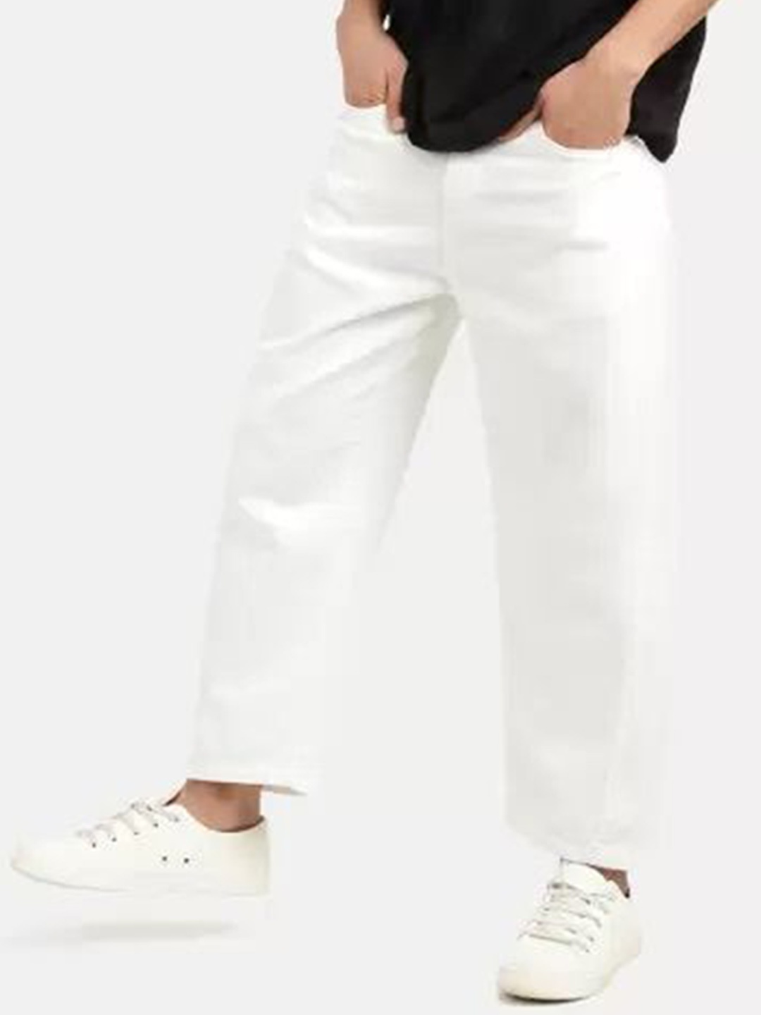 

COMFITS Men Mid-Rise Classic Slouchy Fit Jeans, White