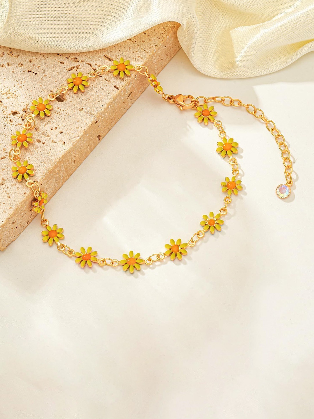 

VAMA Women Handcrafted Gold-Plated Link Bracelet