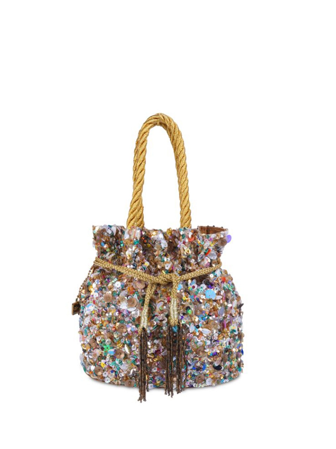 

Cheemo Embellished Potli Clutch, Gold
