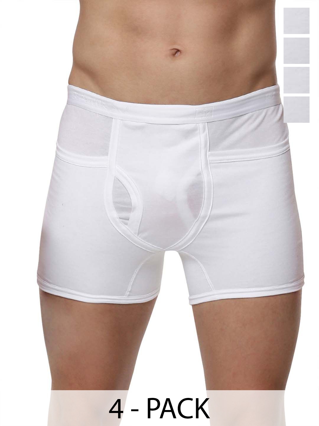 

Ramraj Pack of 4 Men White Solid Pocket Trunk