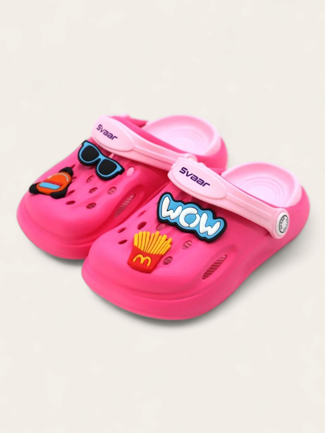 

Svaar Kids Embellished Rubber Clogs, Fuchsia