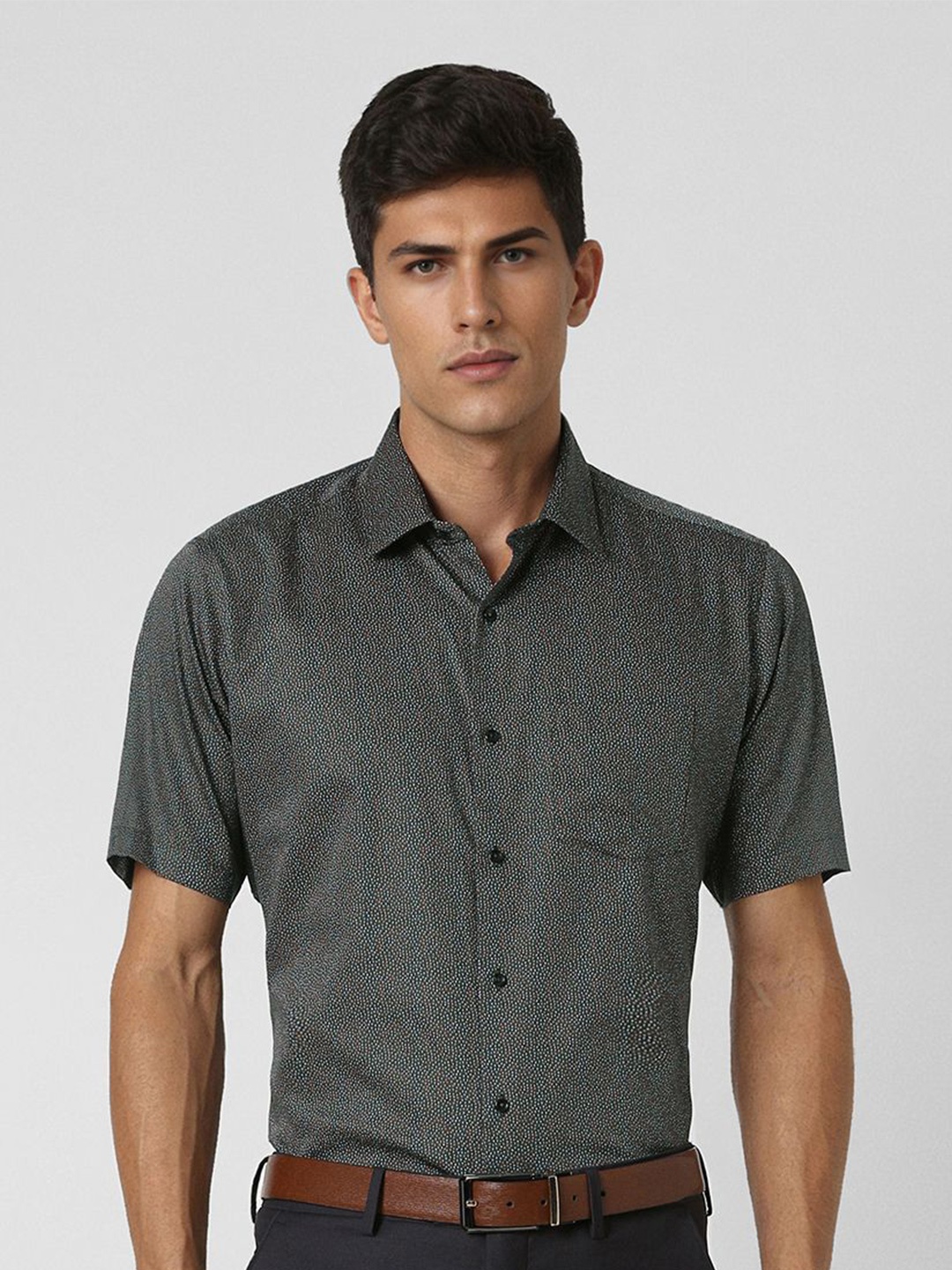 

Van Heusen Men Opaque Printed Formal Shirt, Multi