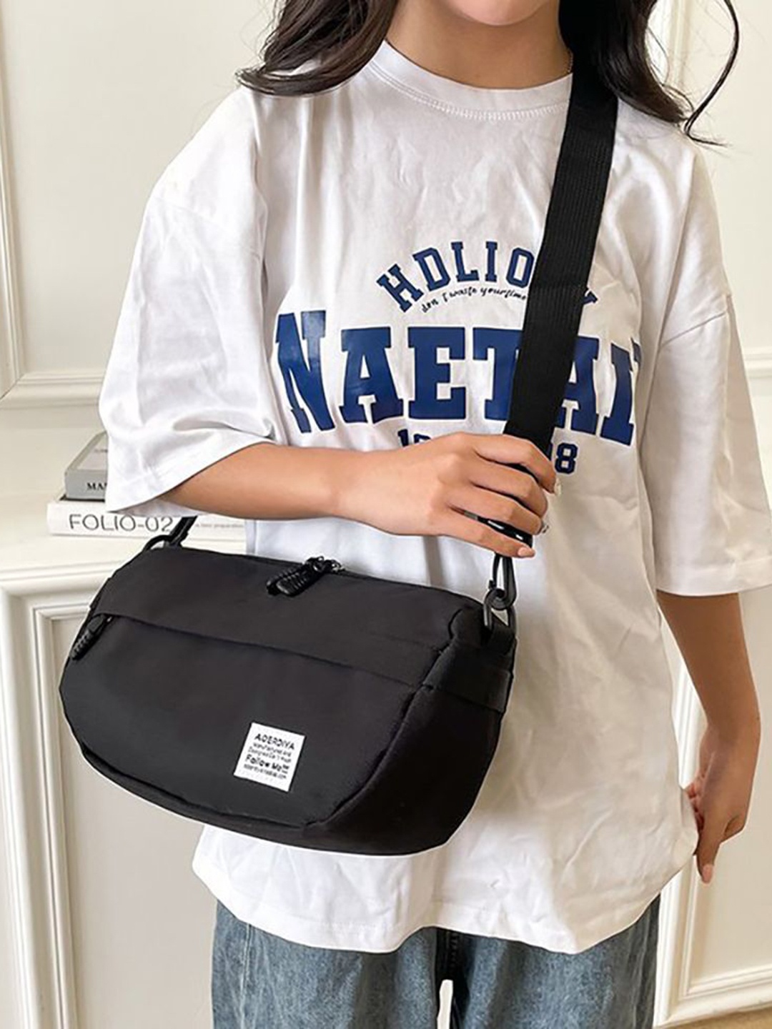 

StyleCast x Revolte Swagger Hobo Bag, Black