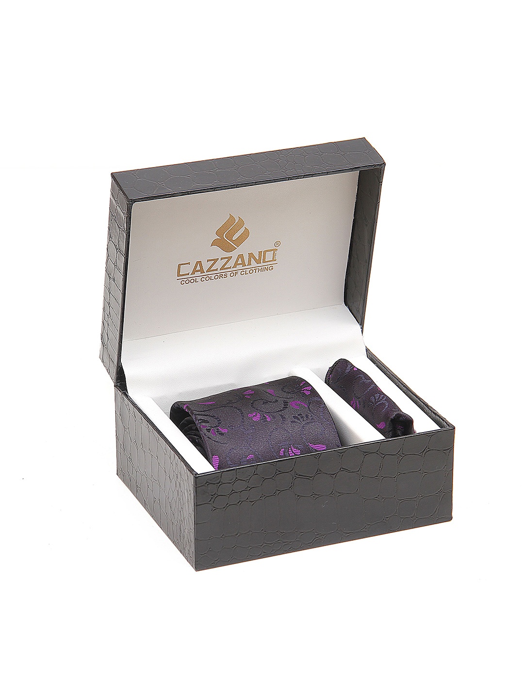 

Cazzano Men Formal Accessory Gift Set Comes with a box, Purple