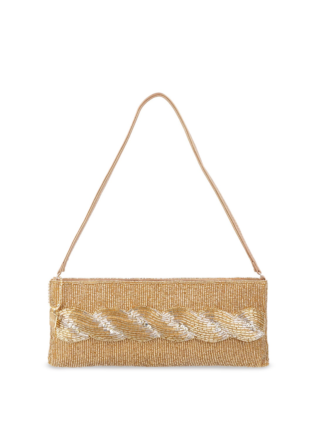 

Cheemo Embellished Swagger Sling Bag, Gold