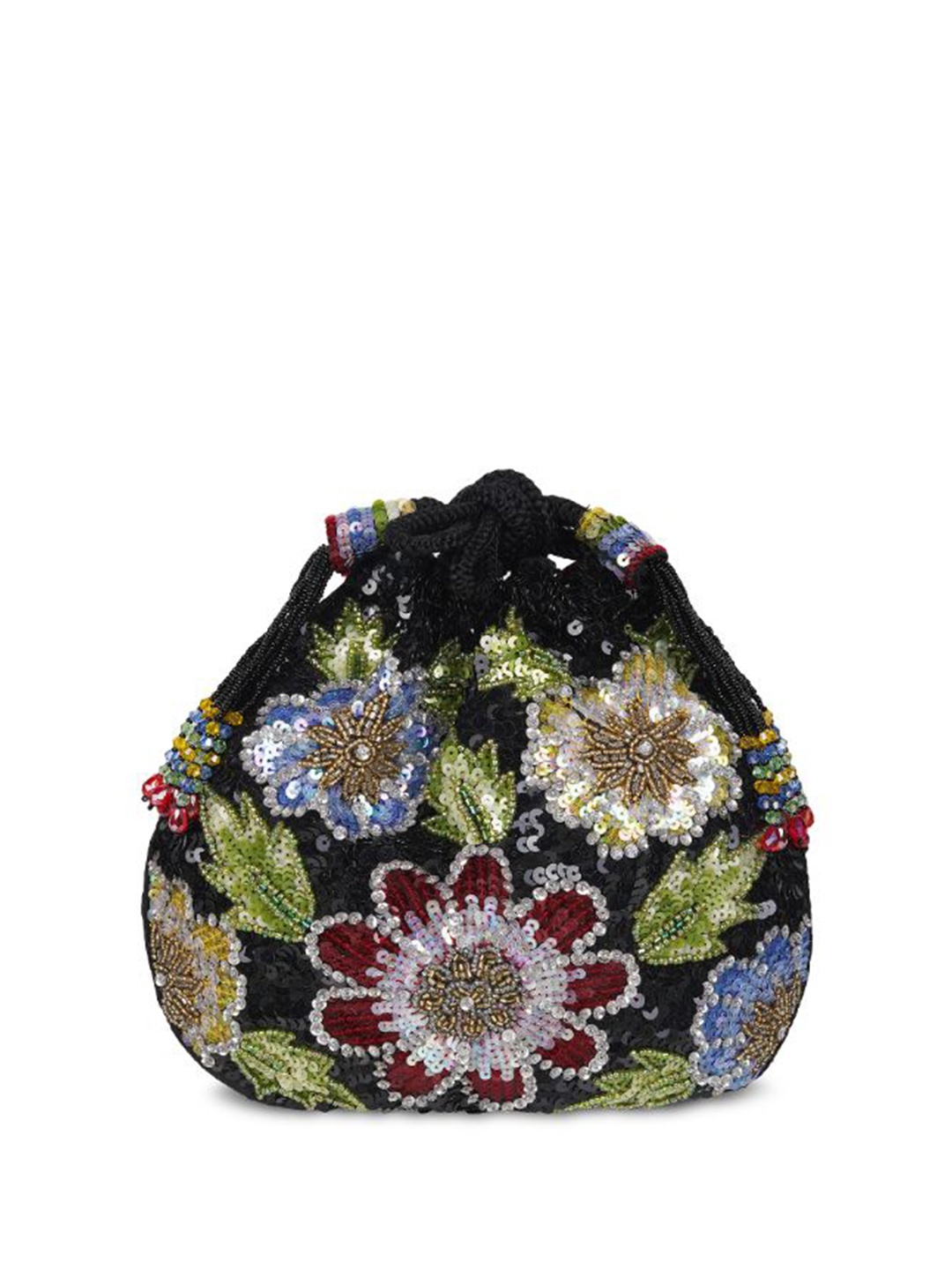

Cheemo Embellished Potli Clutch, Black