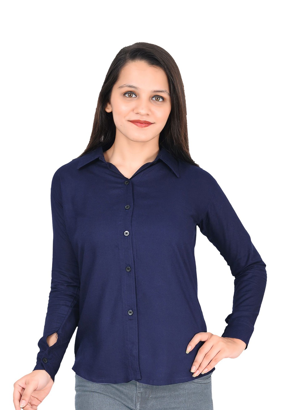 

SNIFFY Girls Opaque Casual Shirt, Blue