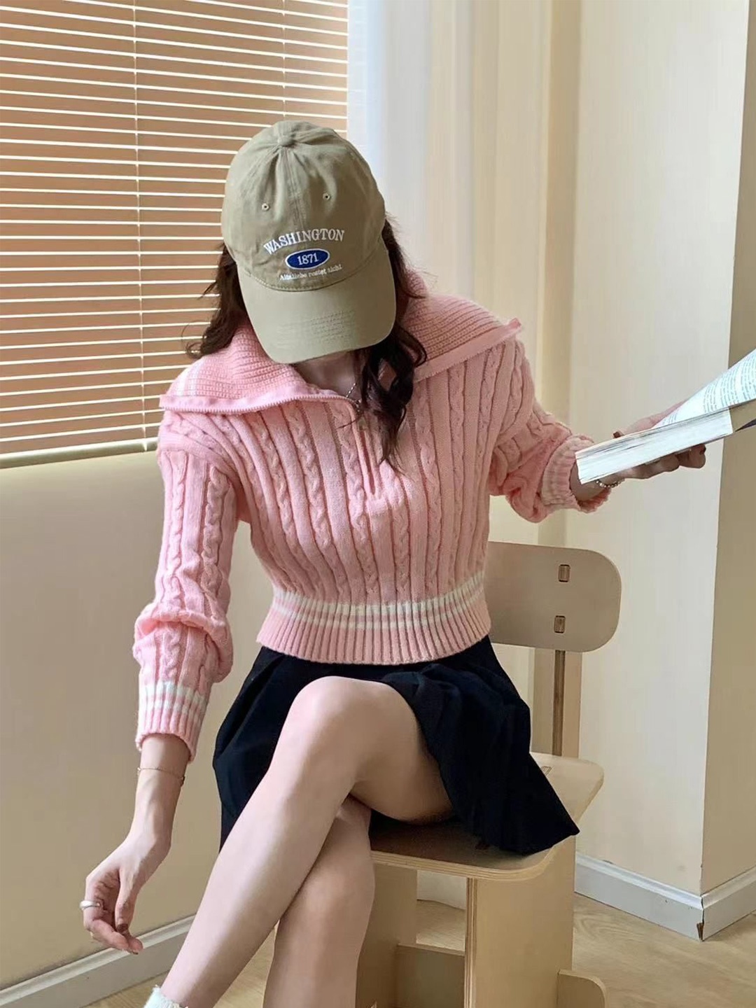 

StyleCast Women Cable Knit Woollen Pullover Pullover, Pink
