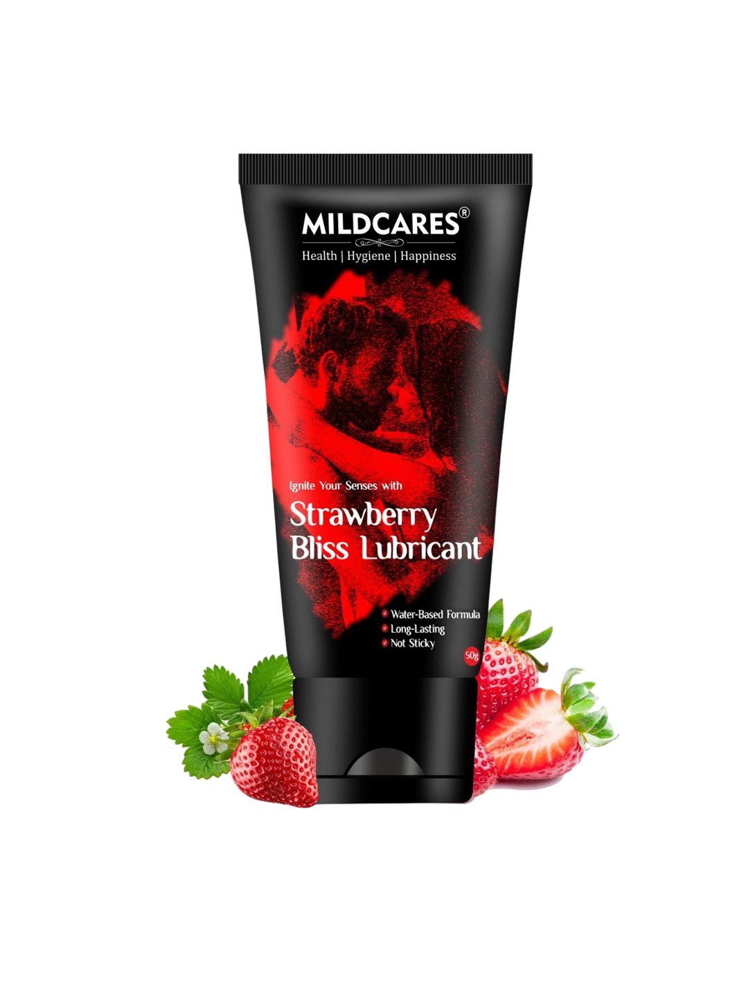 

MILDCARES Strawberry Bliss Water Based Lubricant - 50 g, Black