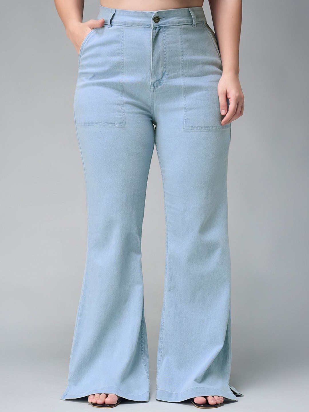 

Miss Chase A+ Women Bootcut High-Rise Stretchable Jeans, Blue