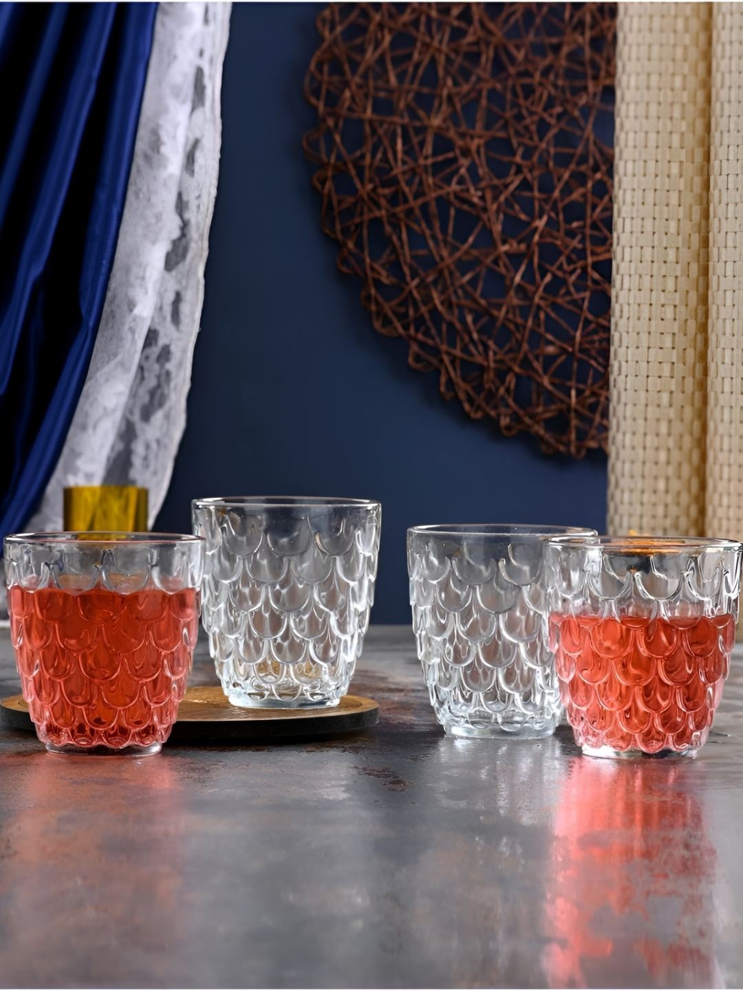 

SOMIL Transparent 4 Pieces Water Glasses 250 ml