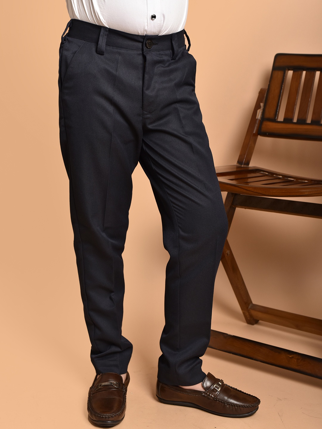 

PRINTCULTR Boys Comfort Regular Fit Cotton Formal Trousers, Black