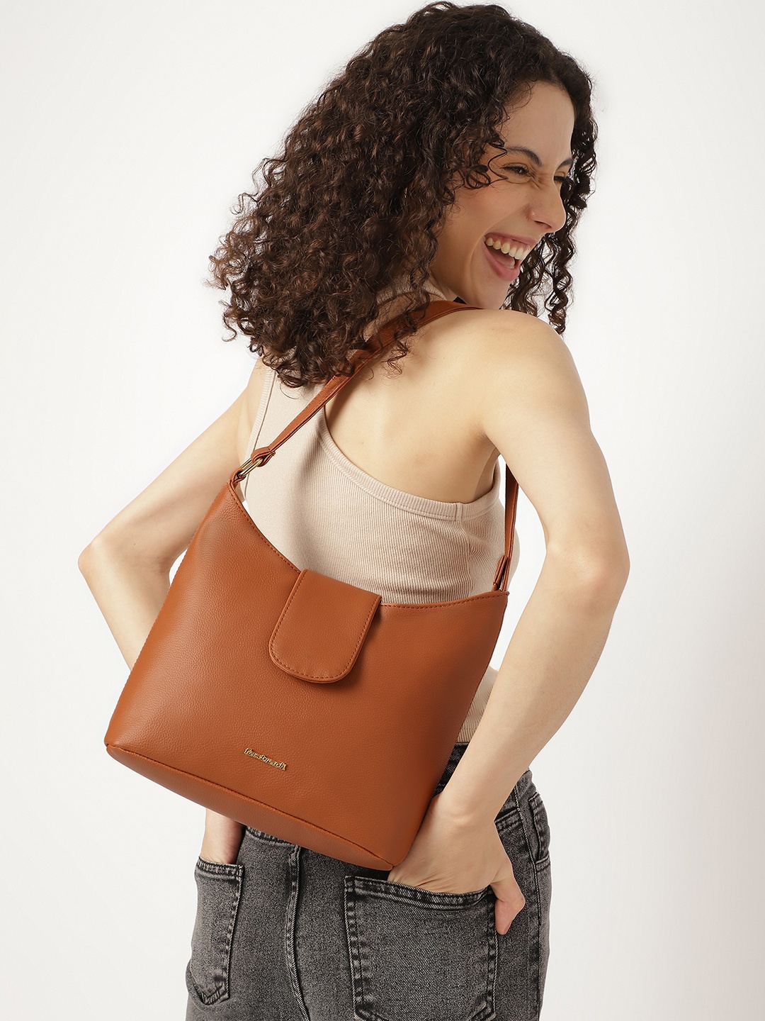 

Fastrack Structured Shoulder Bag, Tan