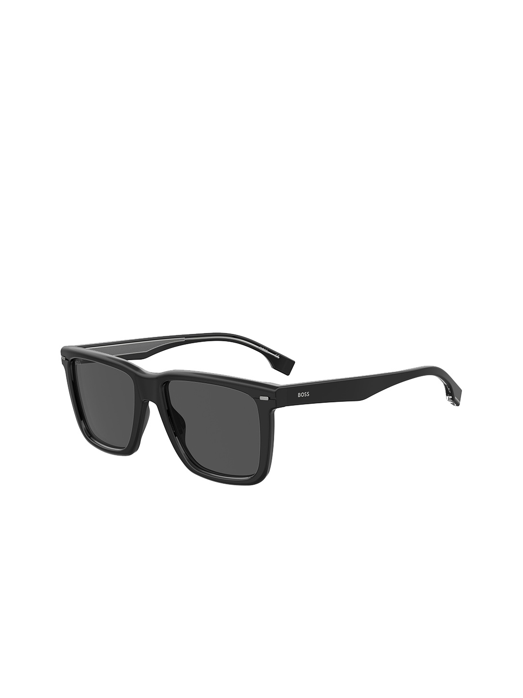 

HUGO Men Rectangle Sunglasses with UV Protected Lens 20434028455IR, Grey