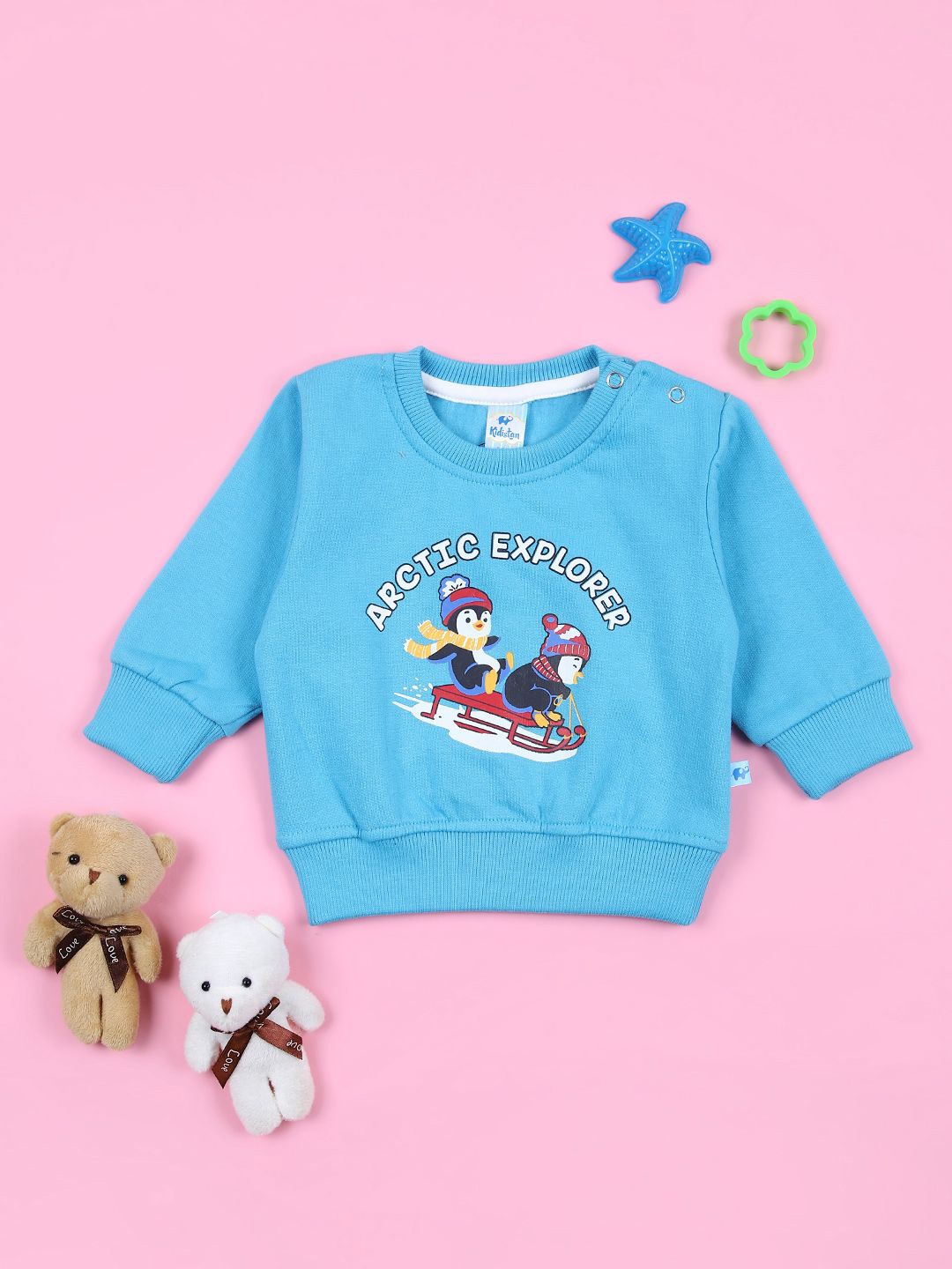 

V-Mart Boys Cotton Graphic Printed Round Neck Sweatshirt, Blue