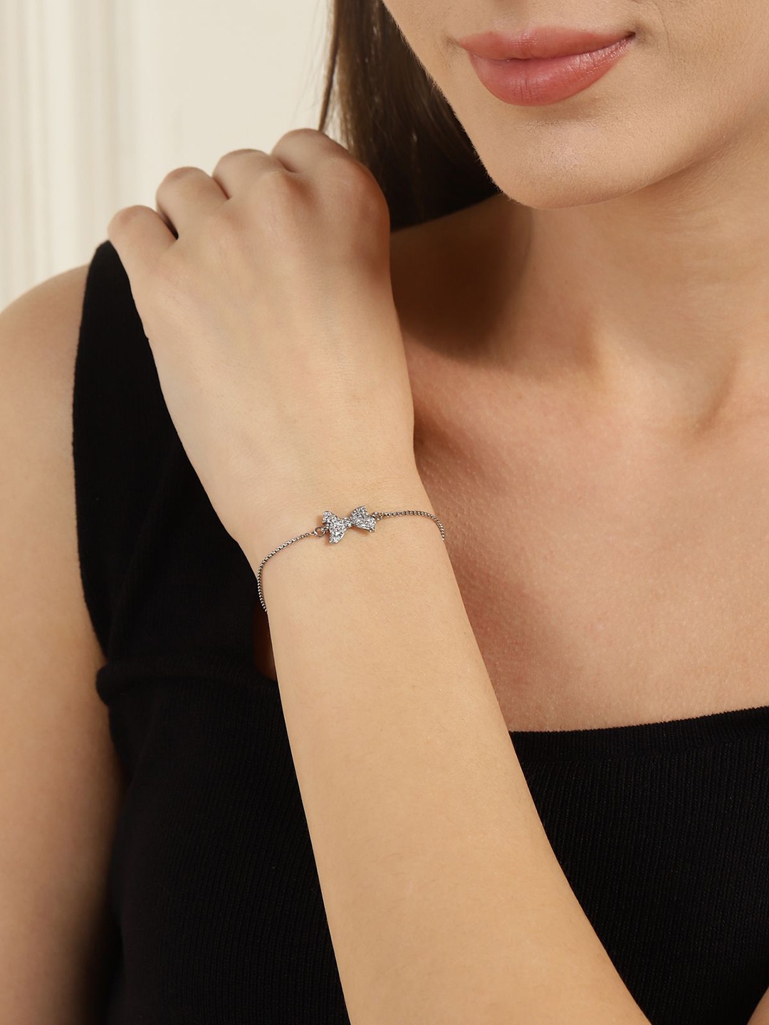 

Ted Baker Crystal Studded Bow Adjustable Bracelet, Silver
