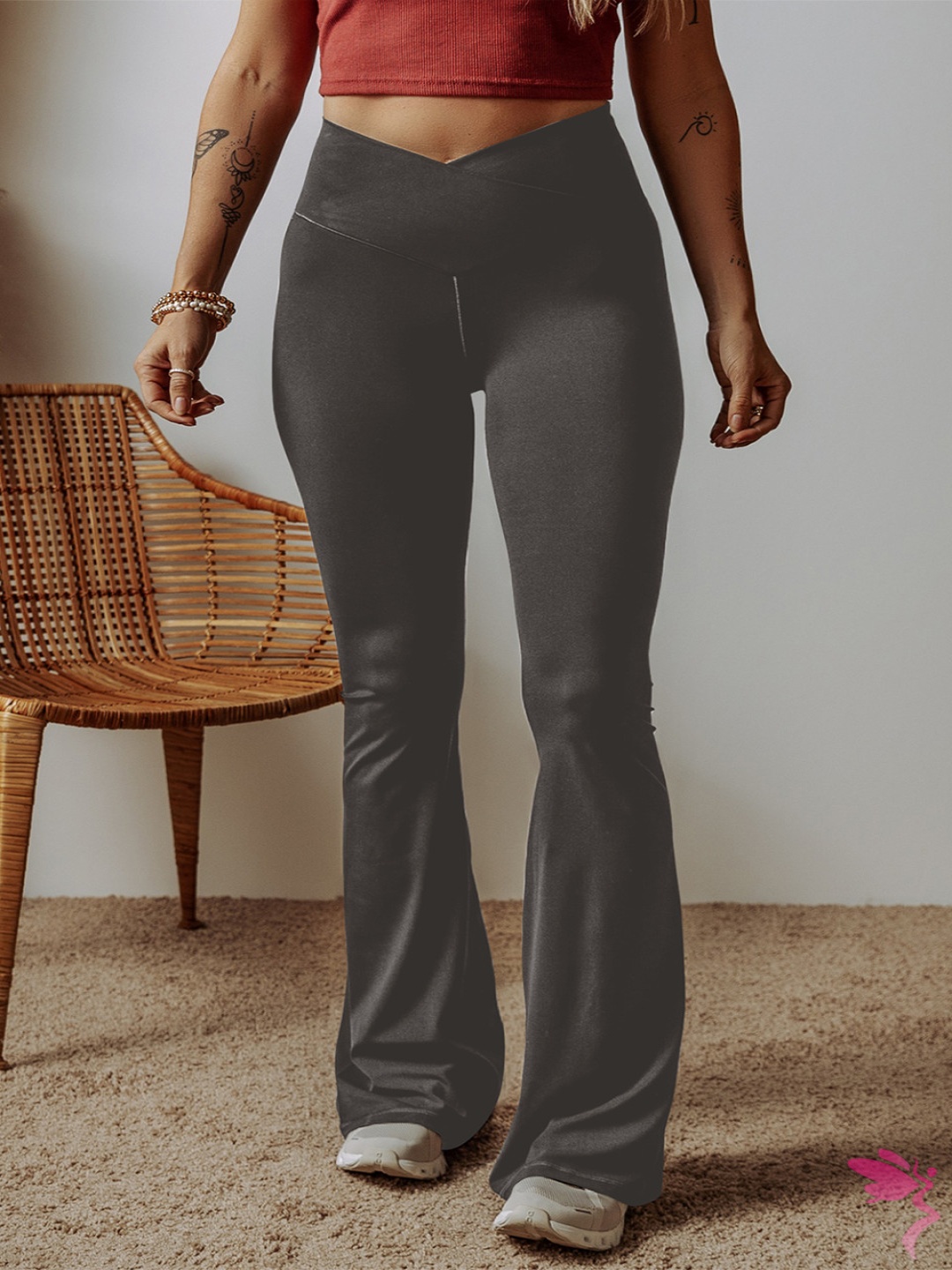 

StyleCast Women Ankle Length Leggings, Charcoal