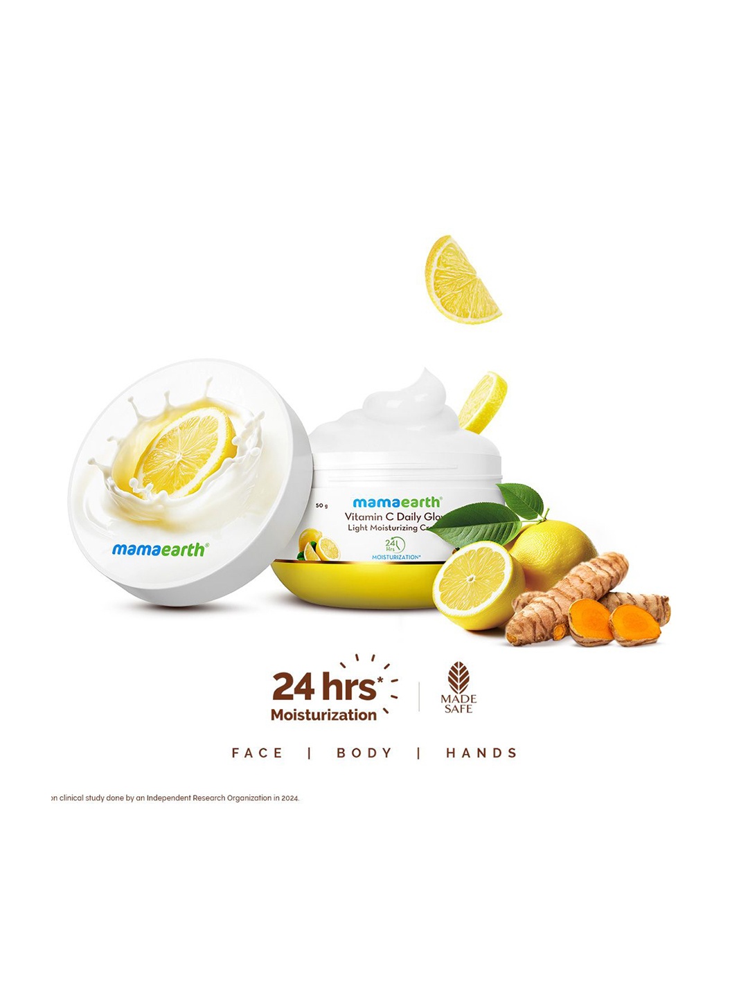 

Mamaearth Vitamin C Daily Glow Light Moisturizing Cream With Vitamin C & Turmeric - 50 g, White