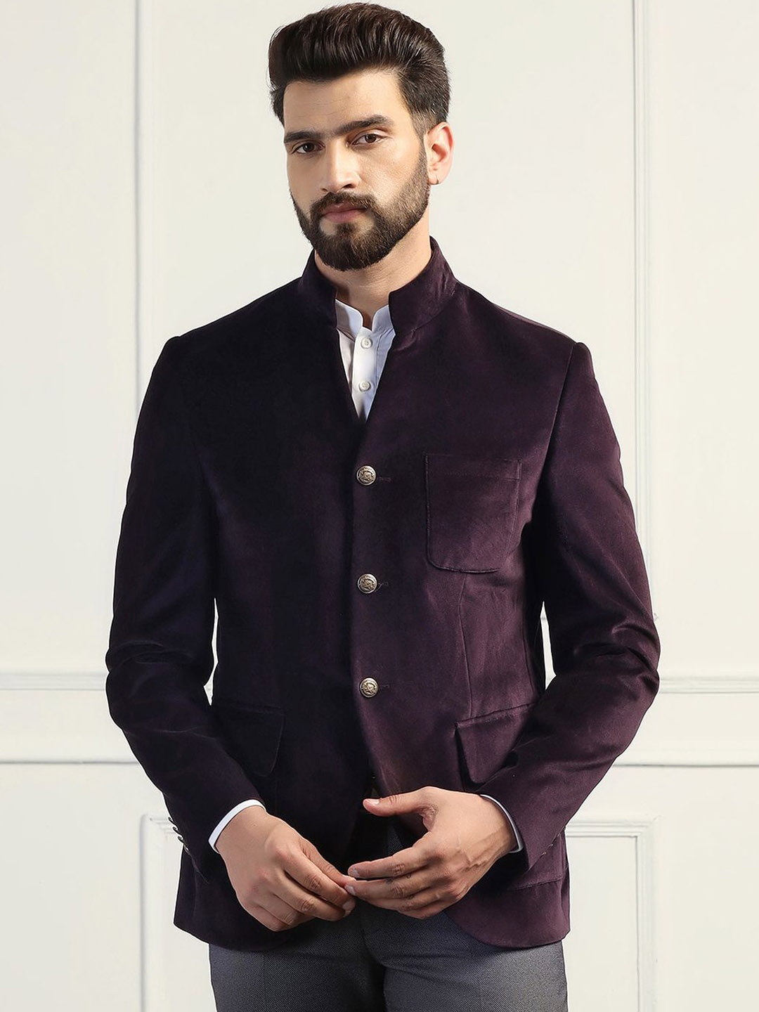 

Blackberrys Slim-Fit Single Breasted Blazer, Purple