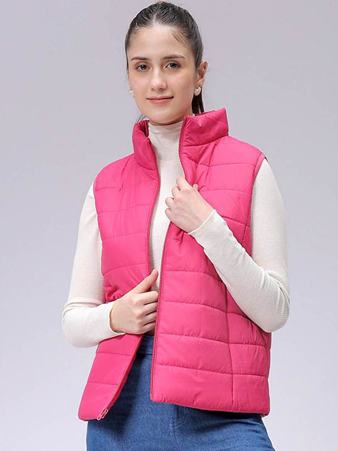 

Freehand by The Indian Garage Co Women Padded Jacket, Pink