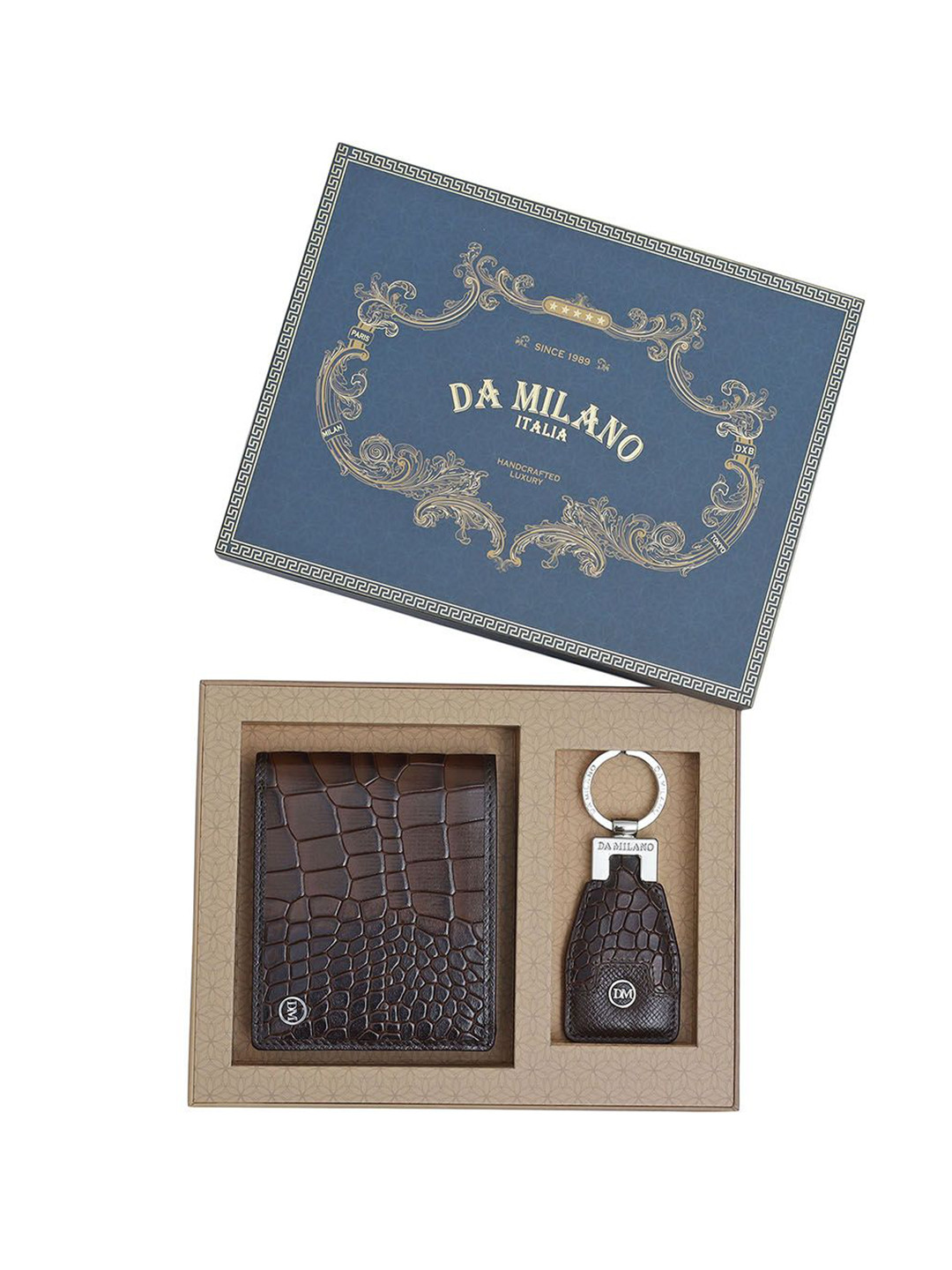 

Da Milano Men Accessory Gift Set of, Brown