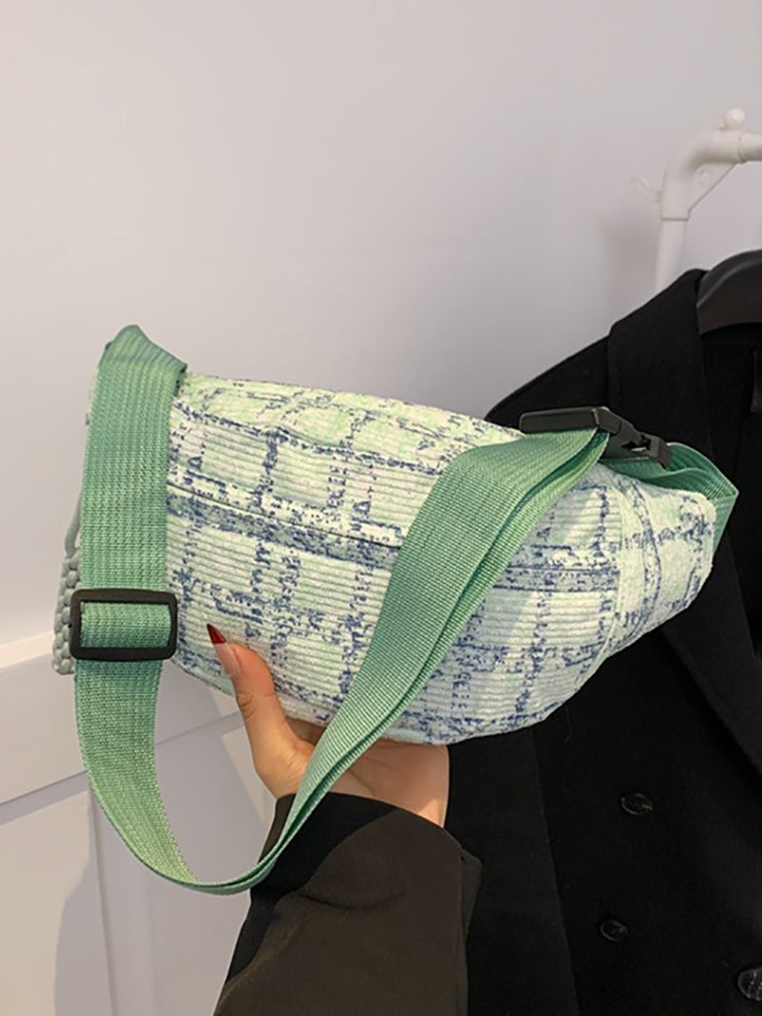 

StyleCast x Revolte Printed Sling Bag, Green