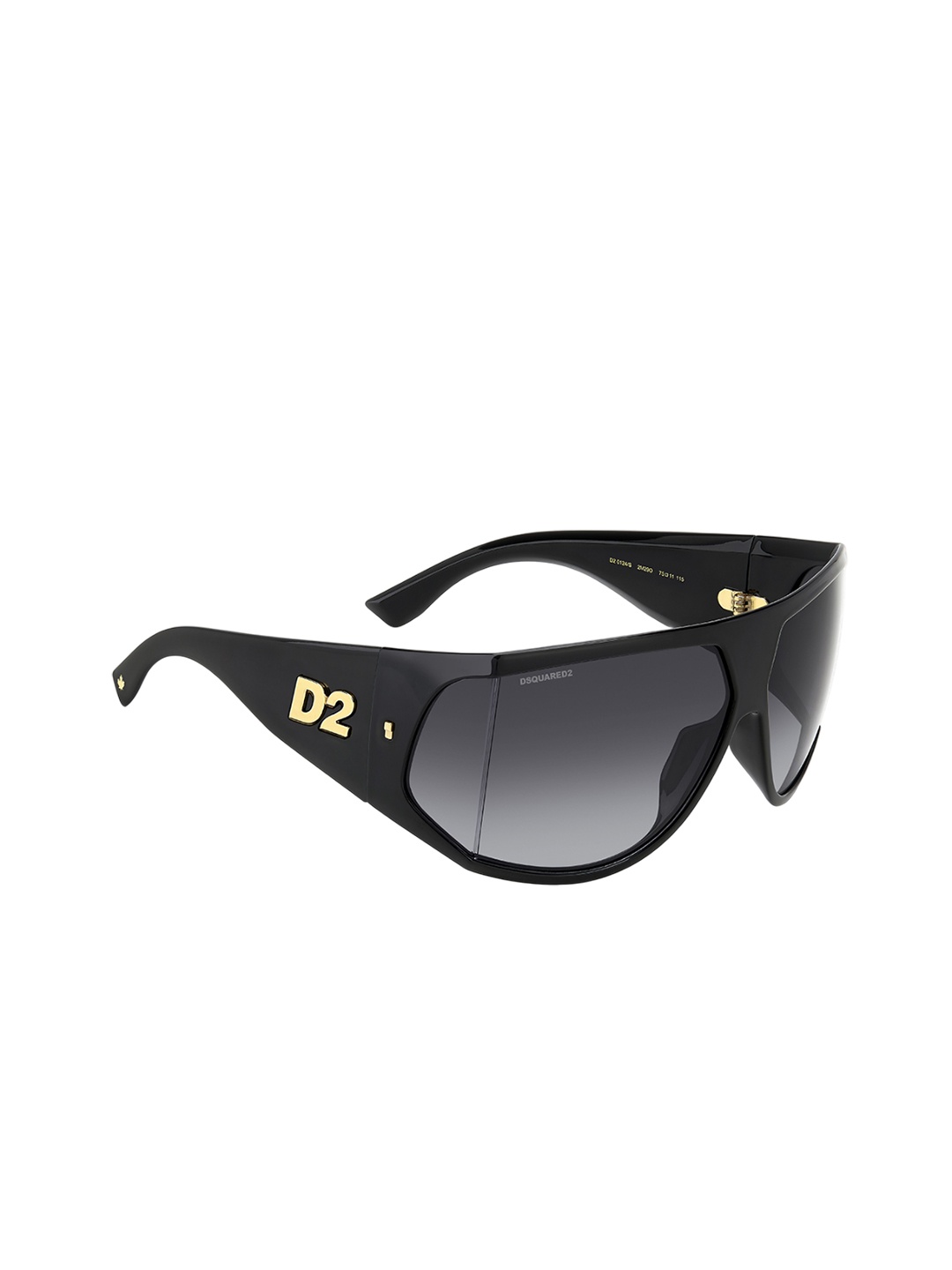 

Dsquared2 Men Rectangle Sunglasses with UV Protected Lens 2068822M2759O-BLACK GOLD, Grey