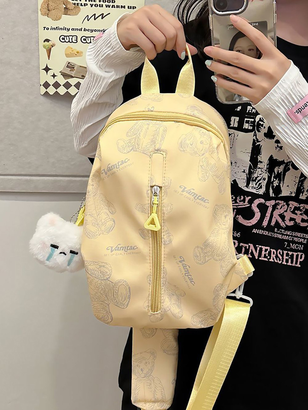 

StyleCast x Revolte Printed Structured Shoulder Bag, Yellow