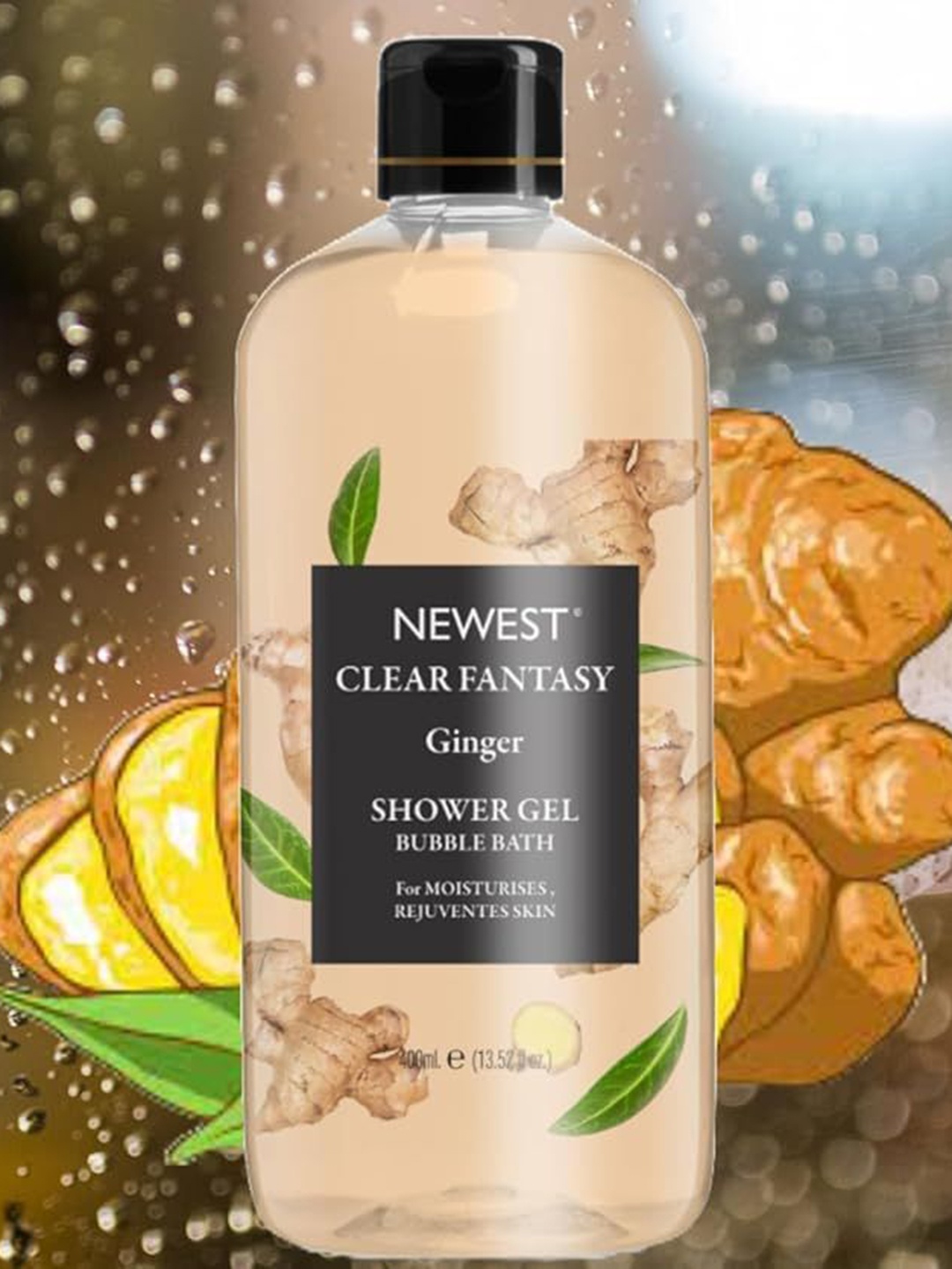 

NEWEST Clear Fantasy Ginger Body Wash Shower Gel Bubble Bath - 400ml, Tan