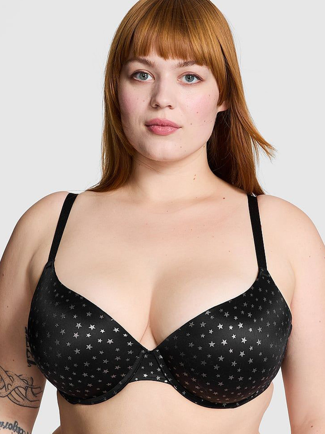 

Victoria's Secret Printed Medium Coverage Underwired Heavily Padded Push-Up Bra, Black