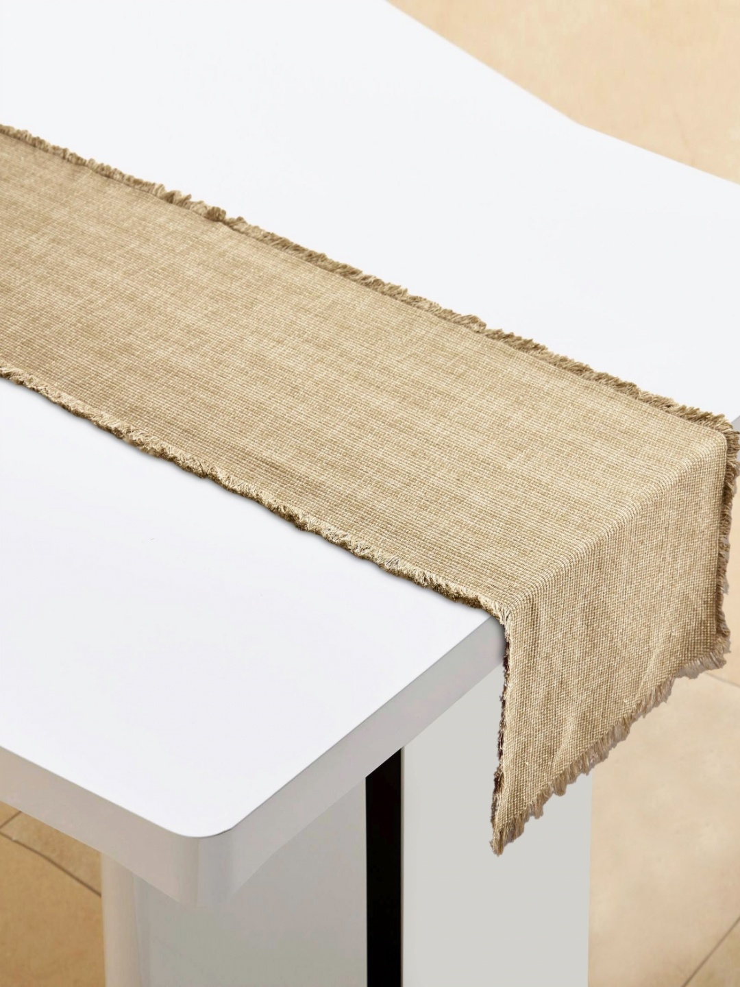 

Home Centre Beige Cotton Woven Table Runner