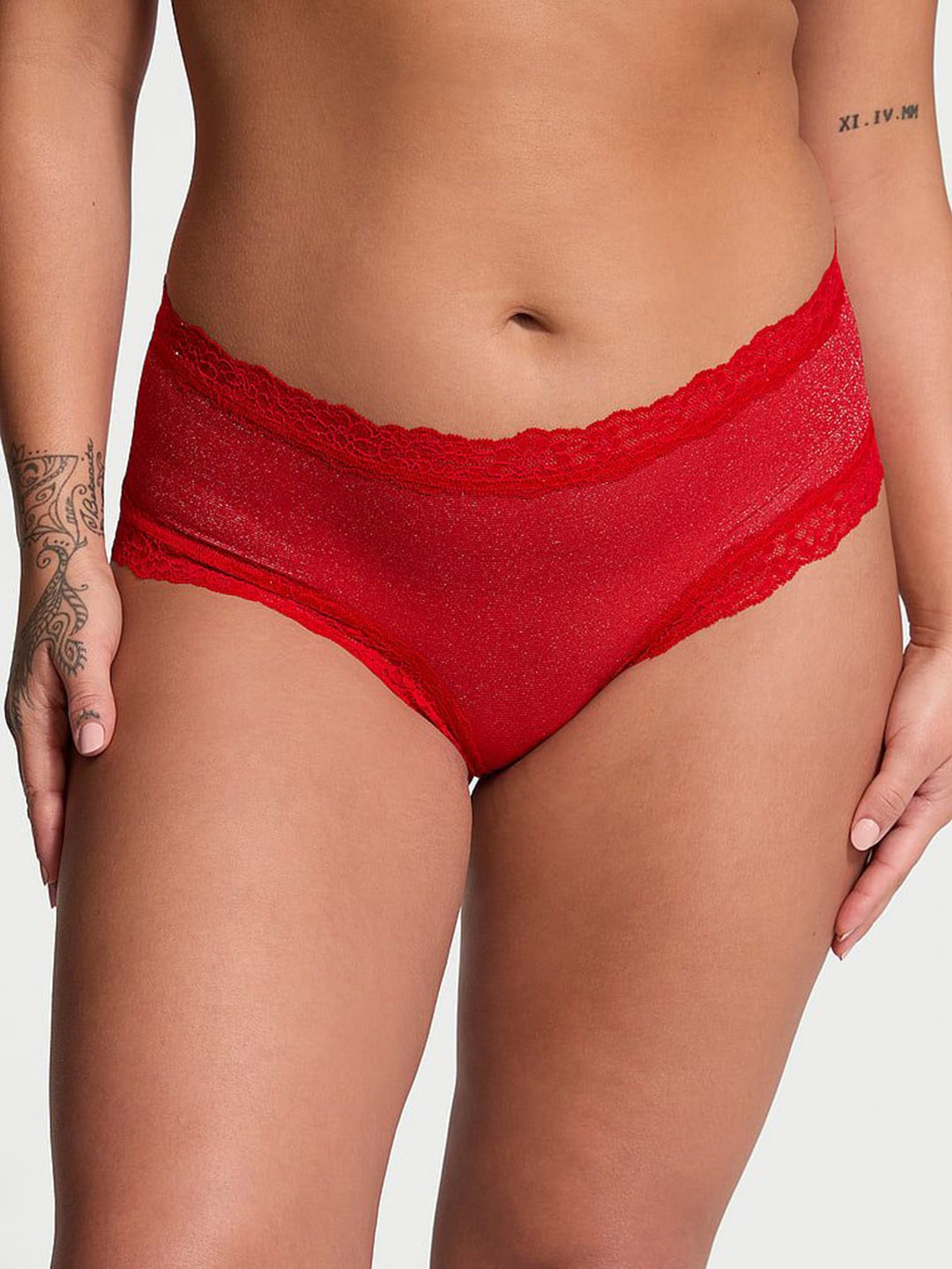 

Victoria's Secret Women Mid-Rise Basic Briefs, Red