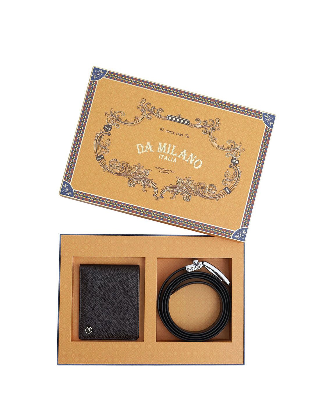 

Da Milano Men Accessory Gift Set of, Brown