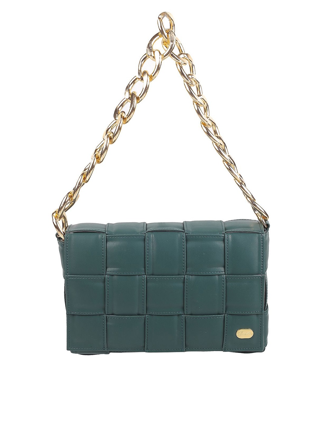 

Cheemo Textured Box Clutch, Green