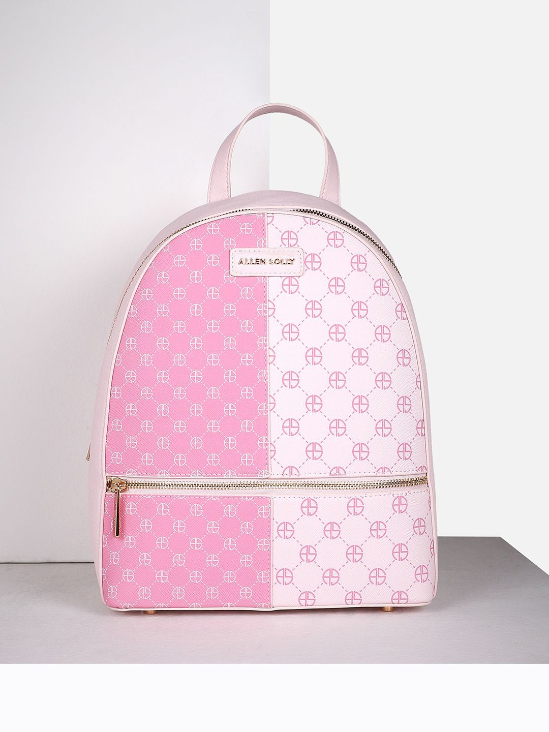 

Allen Solly Woman Colourblocked PU Backpack, Pink