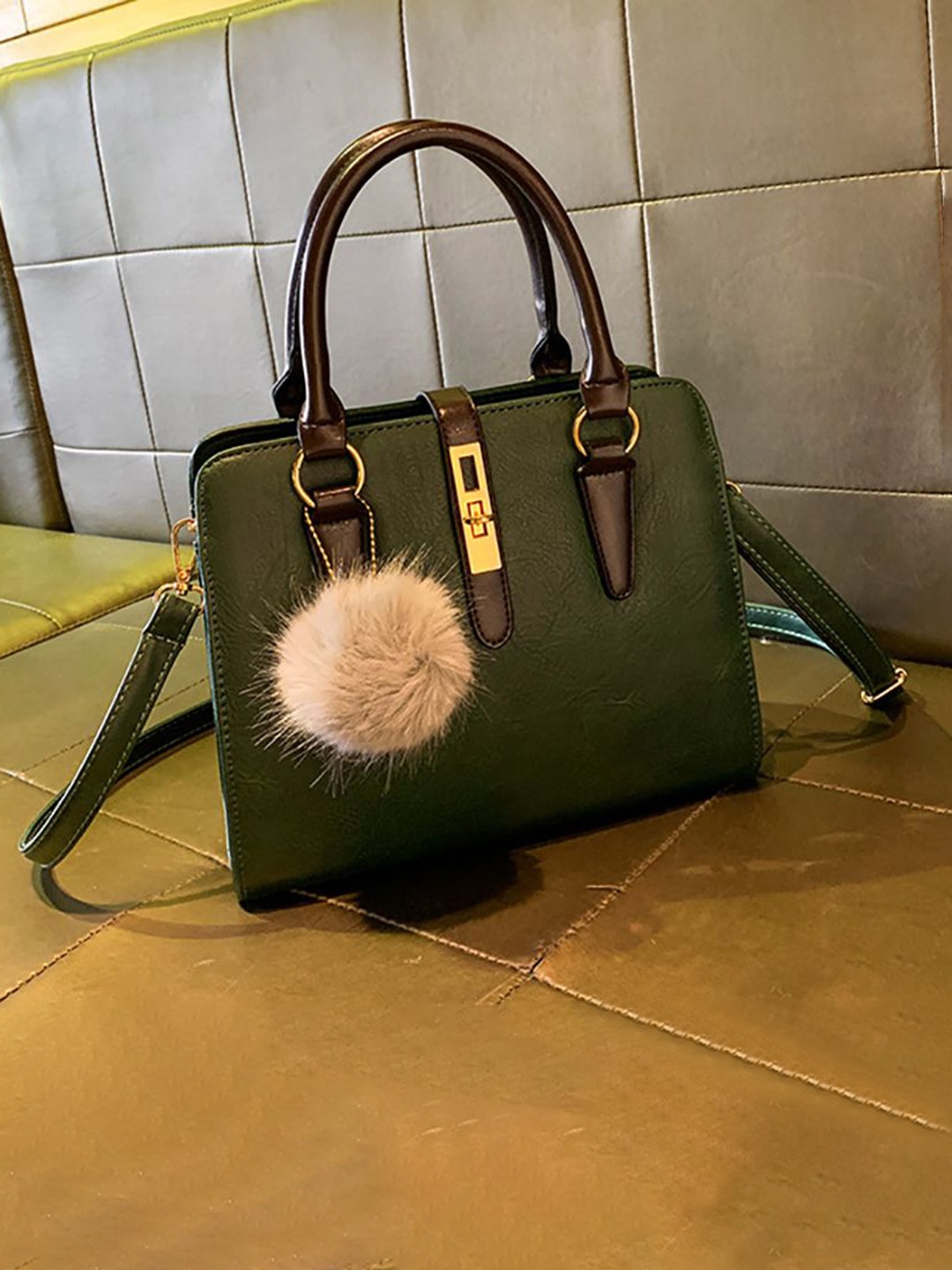 

StyleCast x Revolte PU Swagger Handheld Bag, Green