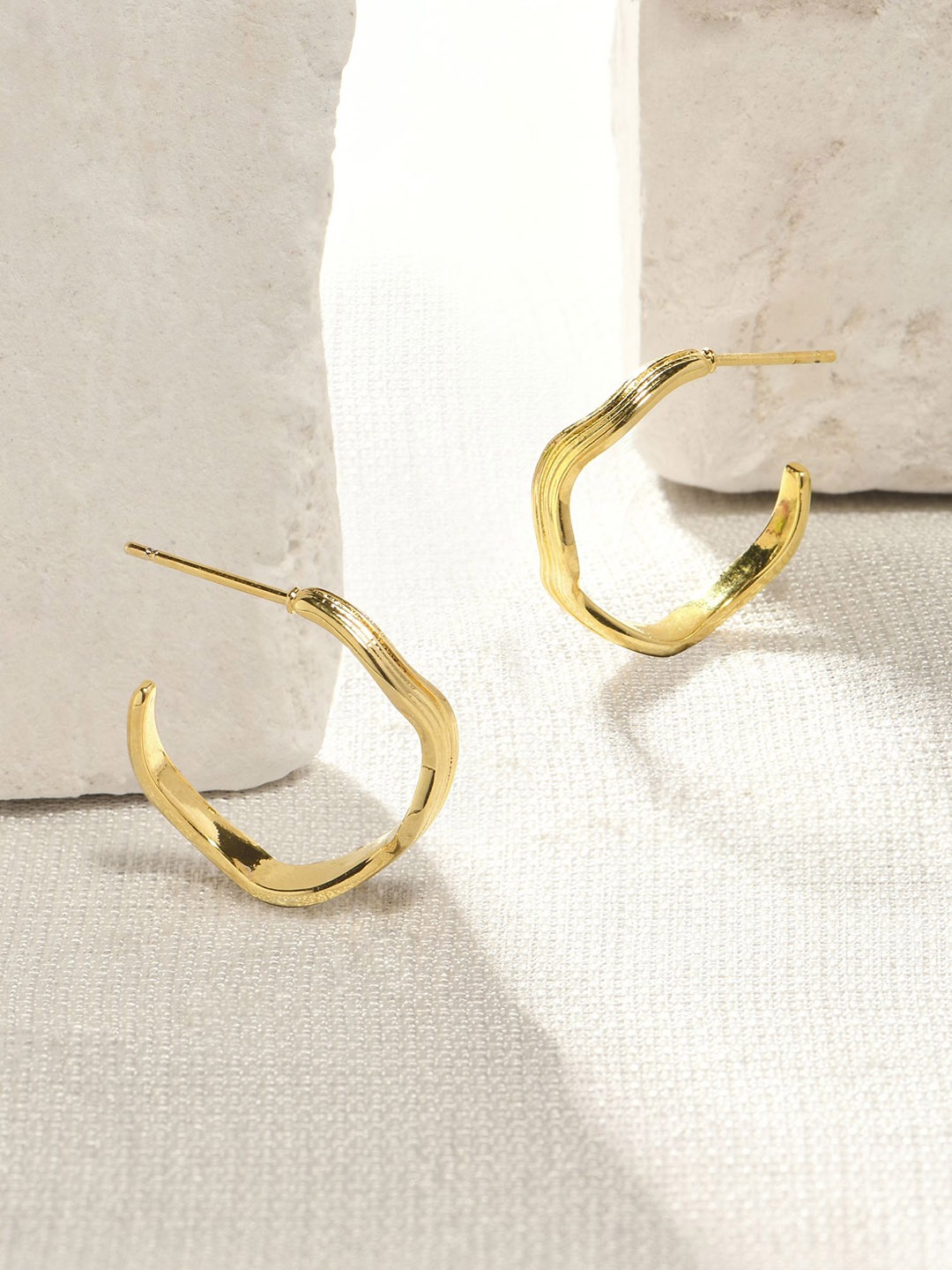 

Accessorize Geometric Half Hoop Earrings, Gold