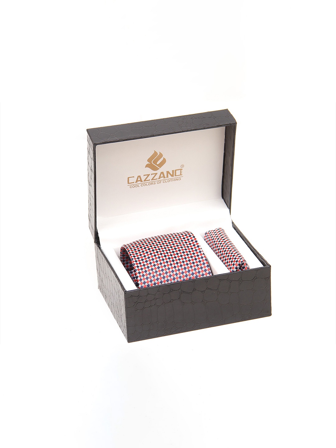 

Cazzano Men Tie and Pocket Square Accessory Gift Set, White