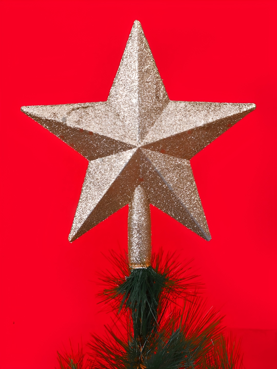 

TAYHAA 2 Pcs Shimmer Star Topper, Gold