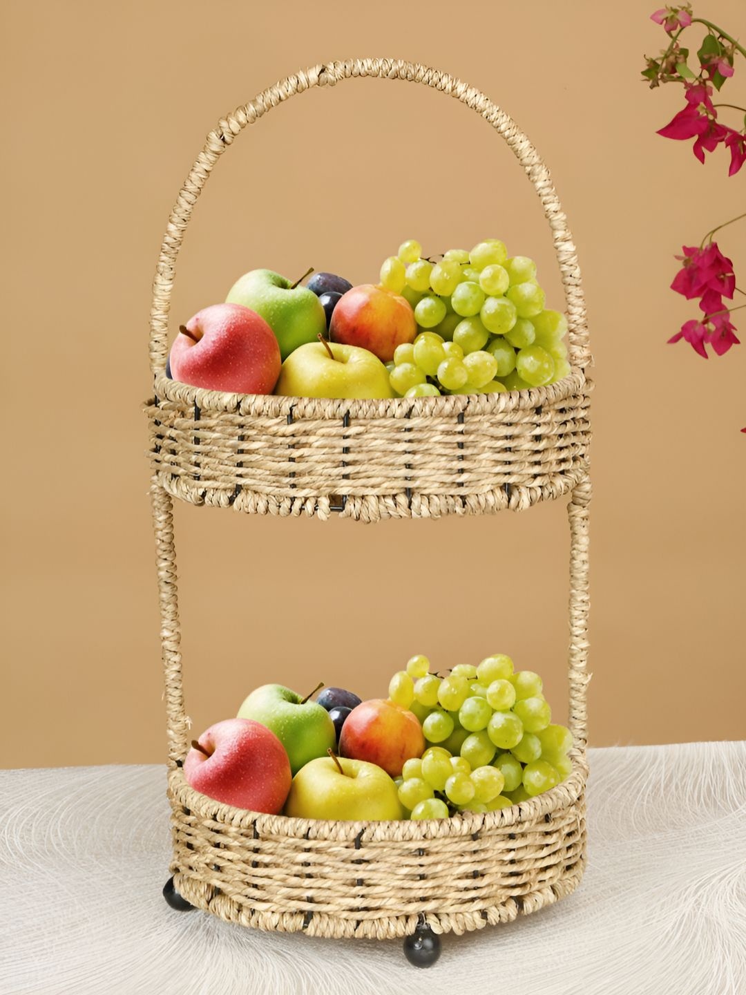 

MODEFE Brown 2024 Bamboo Easy to Clean Core Fruit and Vegetable Basket