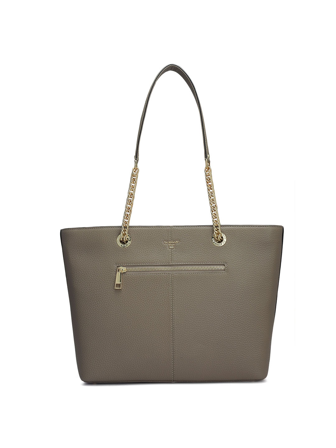 

Da Milano Embellished Leather Shopper Tote Bag, Grey