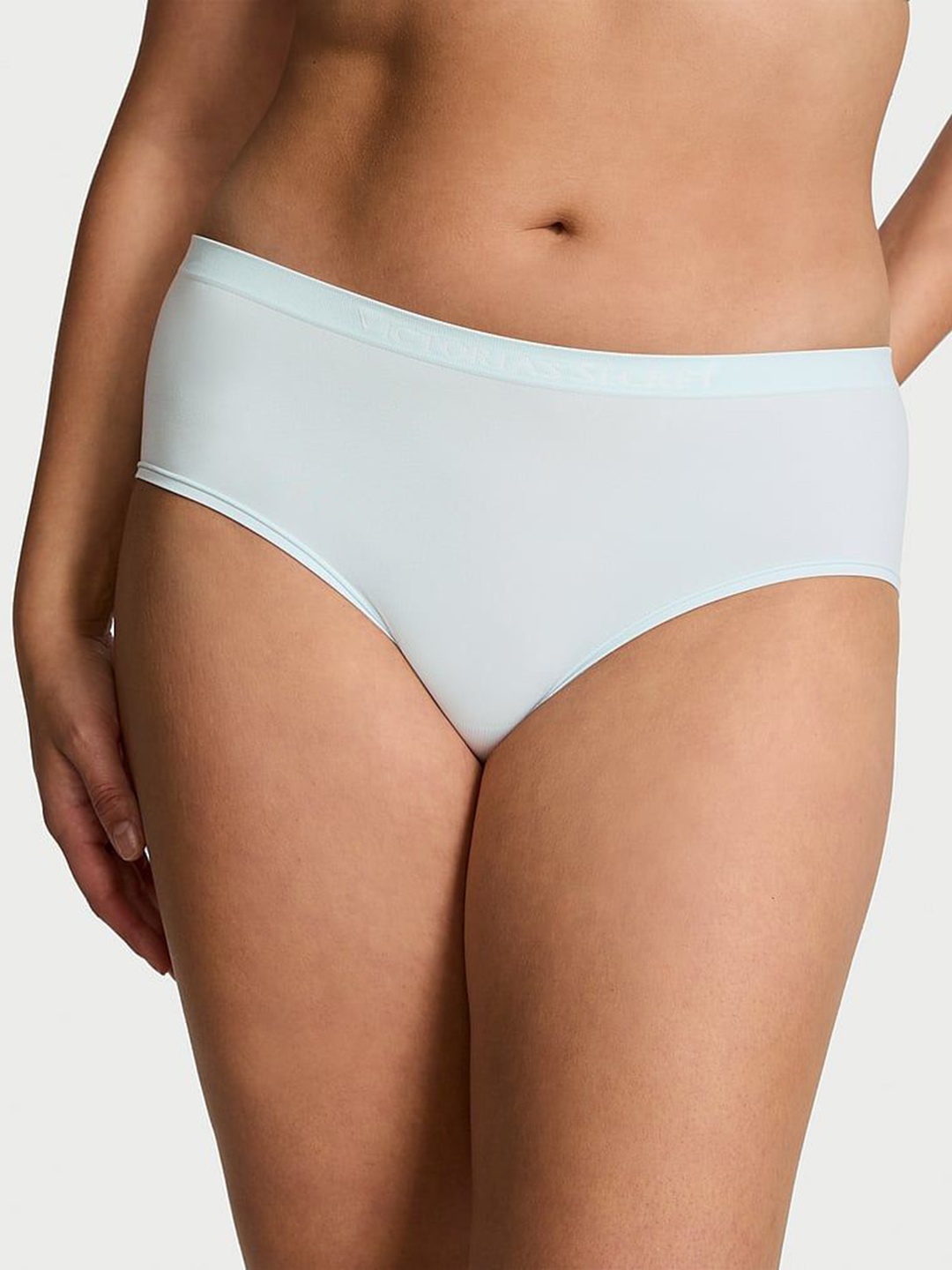 

Victoria's Secret Women Mid Rise Seamless Hiphugger Brief, Blue