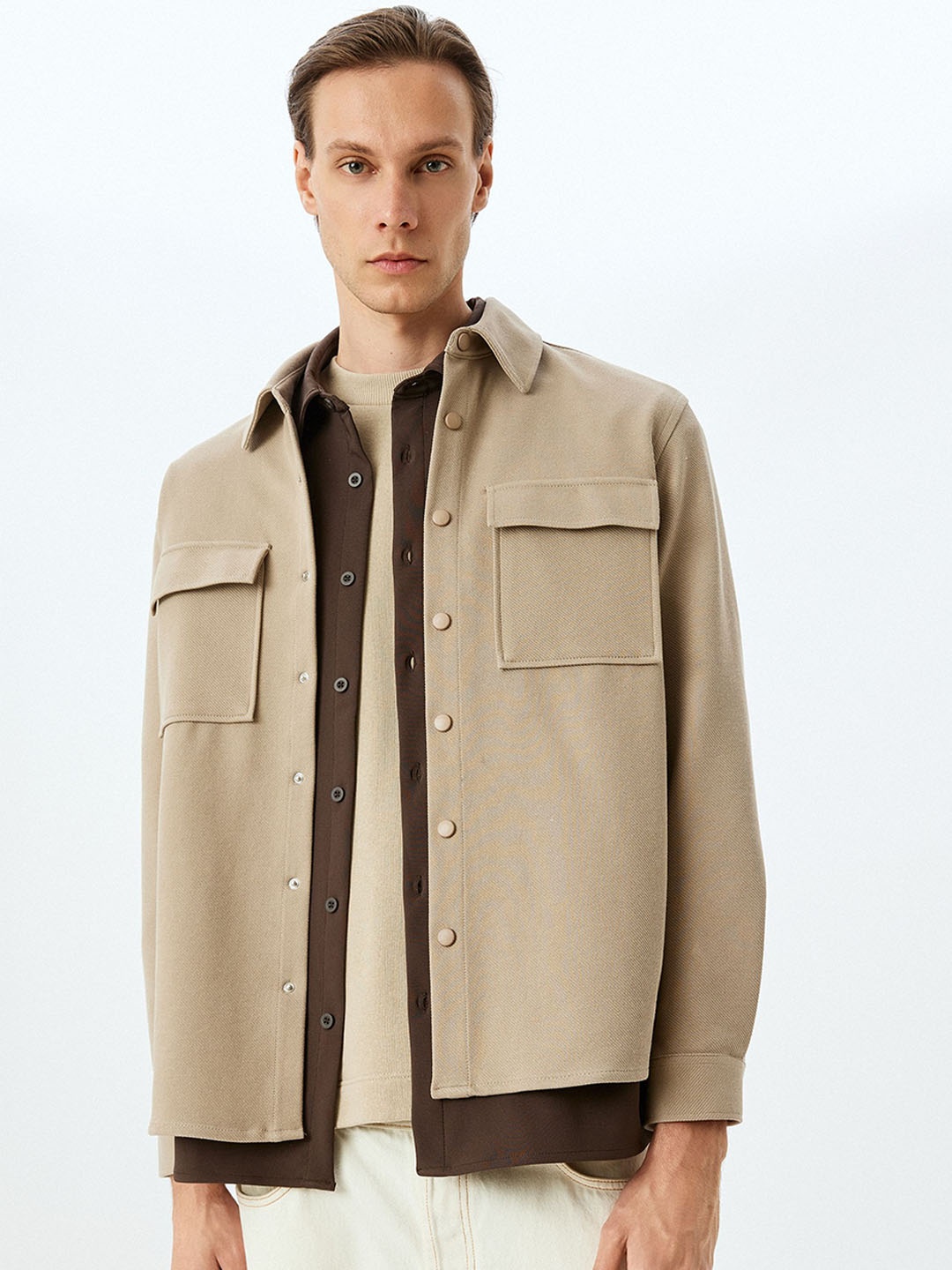 

Koton Men Striped Tailored Jacket, Beige