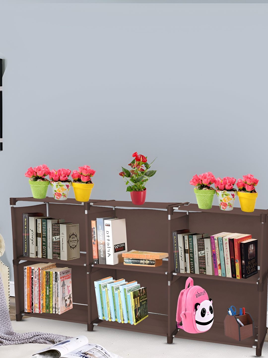 

Decent Hut Brown Open 9 Shelves Multipurpose Book Shelf